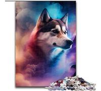 Puzzle 1000 pezzi per adulti Husky Nebula in legno, giocattoli regalo educativi intellettuali decompressivi divertenti gioco per famiglie 50x75cm festa di compleanno per uomini e donne