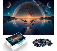 puzzle 1000 pezzi per adulti Il cielo notturno brilla Difficile da completare ma divertente e umoristico con poster abbinato e foglio di quiz 75x50cm