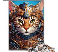Puzzle 1000 pezzi per adulti "Il gatto col cappello" in legno 50x75cm, perfetto per Halloween, Natale, regalo di compleanno