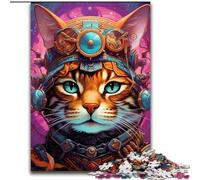 Puzzle 1000 pezzi per adulti "Il gatto col cappello" Puzzle 1000 pezzi per adolescenti Giochi educativi per la famiglia Decorazione per la casa Regalo (Dimensioni 26x38cm)