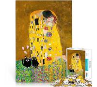 puzzle 1000 pezzi per adulti Il gatto del bacio per il giocattolo di sfida del gioco educativo Giocattoli per la decorazione della casa 38x26cm