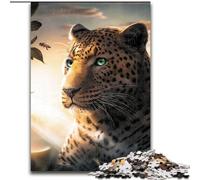 Puzzle 1000 pezzi per adulti "Il leopardo e la vespa" in legno, giocattoli regalo educativi, intellettuali, divertenti, gioco per famiglie, 50x75cm, festa di compleanno per uomini e donne