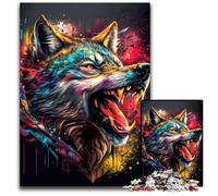 Puzzle 1000 pezzi per adulti "Il lupo pirata" Puzzle impossibili per adulti Perfetto per Halloween, Natale, regalo di compleanno 50x75CM/19,68x29,52 pollici
