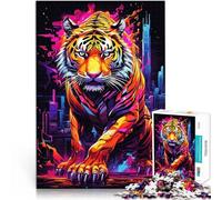 puzzle 1000 pezzi per adulti Il ritorno di Neon Tiger Giocattolo educativo intellettuale decomprimente Migliorare l'amore tra le coppie 75x50cm
