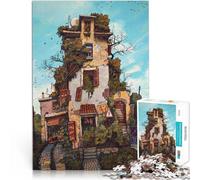 puzzle 1000 pezzi per adulti Invaso dalla vegetazione Difficile da completare ma divertente e umoristico Adatto per la decorazione del desktop 75x50cm