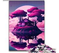 Puzzle 1000 pezzi per adulti Isola nel lago Puzzle in legno dimensioni 50x75cm Ideale per divertimento in famiglia, relax e regali per le feste