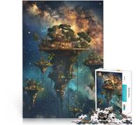 puzzle 1000 pezzi per adulti Isole galleggianti nello spazio Per il divertimento in famiglia Regalo di compleanno, regali, arte murale 52x38cm