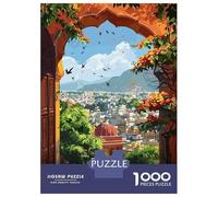 Puzzle 1000 Pezzi Per Adulti, Jaipur, India Cityscape Through Archway, Intrattenimento Da Interno, Regalo Festivo, Cartone Premium, 70x50cm/1000pcs