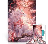 puzzle 1000 pezzi per adulti kitsune bianco di sakura Giocattoli educativi per l'apprendimento Giochi per famiglie Adatto alle coppie 75x50cm