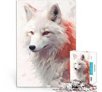 puzzle 1000 pezzi per adulti Kitsune Volpe bianca giapponese giocattoli educativi per l'apprendimento Gioco educativo per compleanno e Natale 75x50cm
