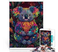puzzle 1000 pezzi per adulti Koala nell'arte colorata Difficile da completare ma divertente e umoristico Migliorare l'amore tra le coppie 52x38cm