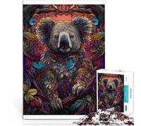 puzzle 1000 pezzi per adulti Koala nell'arte colorata per il giocattolo di sfida del gioco educativo Regalo di compleanno, regali, arte murale 75x50cm