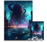 Puzzle 1000 pezzi per adulti Kraken Rising Puzzle impossibili per adulti Ideale per divertimento in famiglia, relax e regali per le feste 50x75CM/19,68x29,52 pollici