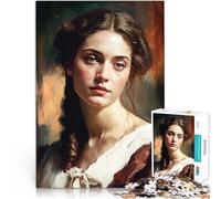 puzzle 1000 pezzi per adulti La donna pittrice Difficile da completare ma divertente e umoristico perché è ideale come regalo per tutta la famiglia 38x26cm