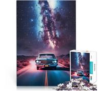 puzzle 1000 pezzi per adulti la macchina sotto la Via Lattea Gioco intellettuale giocattolo Giocattoli per la decorazione della casa 38x26cm