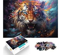 Puzzle 1000 pezzi per adulti: la misteriosa tigre sfida educativa con poster e scheda di domande e risposte per i 14 anni 50 x 70 cm