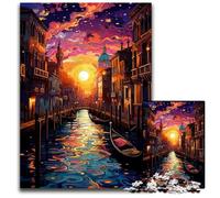Puzzle 1000 pezzi per adulti La psichedelia colorata di Venezia Puzzle per adulti Ideale per adolescenti e collezionisti Regalo da viaggio Attività per famiglie 1000 pezzi (38x26 cm)