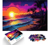 Puzzle 1000 pezzi per adulti La vita in Florida Fatto di legno，Adatto a partire dai 14 anni Sollievo dallo stress Regalo per i compleanni。misurare：50x75cm/19.68x29.52pollice