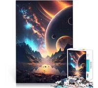 puzzle 1000 pezzi per adulti L'alba del lago spaziale Difficile da completare ma divertente e umoristico Decorazioni e regali unici per la casa 38x26cm