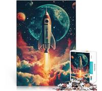 puzzle 1000 pezzi per adulti Lancio di razzi retrò Antistress Vacanza in patria Uccidere il tempo Migliorare l'amore tra le coppie 38x26cm