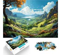 Puzzle 1000 pezzi per adulti le colline verdi di Irera come regalo per la decorazione della casa per adolescenti dai 14 anni in su, 26 x 38 cm