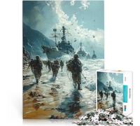 puzzle 1000 pezzi per adulti Le truppe della nave da guerra assaltano apprendimento educativo Gioco educativo per compleanno e Natale 38x26cm
