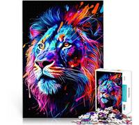 puzzle 1000 pezzi per adulti Leone colorato Giocattoli che creano dipendenza e sfidano l'intelligenza del cervello Un'opera d'arte 75x50cm