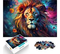 Puzzle 1000 pezzi per adulti leone colorato puzzle decorazione da parete è ideale come regalo per tutta la famiglia 50 x 74,9 cm