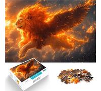 puzzle 1000 pezzi per adulti Leone di fuoco con le ali Antistress Vacanza in patria Uccidere il tempo Migliorare l'amore tra le coppie 38x26cm