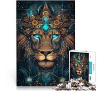 Puzzle 1000 pezzi per adulti Leone maestoso Fatto di carta,per età pari o superiore a 14 anni Vacanza a casa: uccidere il tempo Decorazioni e regali unici per la casa。misurare:26x38cm