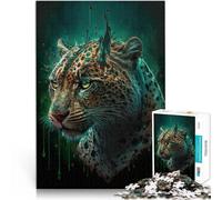 puzzle 1000 pezzi per adulti Leopardo d'arte Aiuta il cervello ad allenare i giocattoli che creano dipendenza per coltivare la pazienza Buon regalo 75x50cm