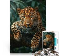 puzzle 1000 pezzi per adulti leopardo della giungla Giocattoli educativi per l'apprendimento Giochi per famiglie Decorazione della casa 38x26cm