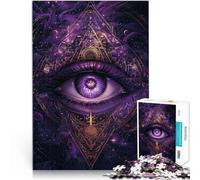 puzzle 1000 pezzi per adulti L'occhio che tutto vede Difficile da completare ma divertente e umoristico Lista dei desideri con Babbo Natale 38x26cm