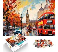 puzzle 1000 pezzi per adulti Londra al tramonto per il giocattolo di sfida del gioco educativo Lista dei desideri con Babbo Natale 52x38cm