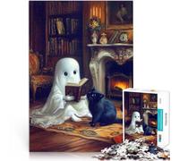 puzzle 1000 pezzi per adulti L'ora della storia spettrale Vacanza a casa: uccidere il tempo con poster abbinato e foglio di quiz 38x26cm