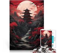 puzzle 1000 pezzi per adulti Luna Rossa Giappone Giocattoli educativi per l'apprendimento Giochi per famiglie Migliorare la memoria 38x26cm
