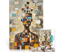puzzle 1000 pezzi per adulti L'uomo originale inchiodato ai pensieri Gioco a quiz Attività divertenti a casa, regali di compleanno, regali di viaggio, 75x50cm