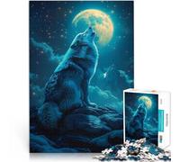 puzzle 1000 pezzi per adulti Lupo che ulula Aiuta il cervello ad allenare i giocattoli che creano dipendenza per coltivare la pazienza decorazione murale 38x26cm