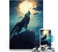 puzzle 1000 pezzi per adulti Lupo che ulula Aiuta il cervello ad allenare i giocattoli che creano dipendenza per coltivare la pazienza Opera d'arte 52x38cm