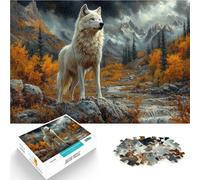 puzzle 1000 pezzi per adulti Lupo di montagna Difficile da completare ma divertente e umoristico Decorazioni e regali unici per la casa 75x50cm