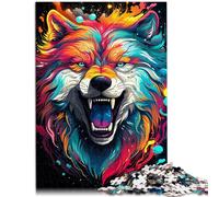 Puzzle 1000 pezzi per adulti lupo fantastico giocattoli anti-stress difficile da completare ma divertente e umoristico 14,96 pollici x 20,47 pollici per adolescenti 14+