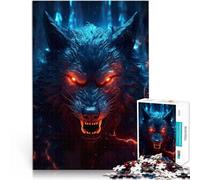 puzzle 1000 pezzi per adulti Lupo fantasy oscuro Difficile da completare ma divertente e umoristico offerte come regali per tutta la famiglia 38x26cm