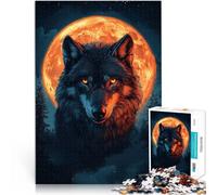 puzzle 1000 pezzi per adulti Lupo mannaro della luna piena Gioco impegnativo e gioco in famiglia Migliorare l'amore tra le coppie 75x50cm