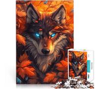 puzzle 1000 pezzi per adulti lupo misterioso Giocattoli che creano dipendenza e sfidano l'intelligenza del cervello Buon regalo 75x50cm