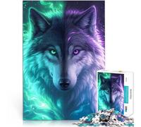 puzzle 1000 pezzi per adulti Lupo mistico Giocattoli che creano dipendenza e sfidano l'intelligenza del cervello regali per amici e familiari 52x38cm