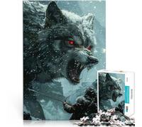 puzzle 1000 pezzi per adulti Lupo vichingo Fenrir Difficile da completare ma divertente e umoristico Decorazioni e regali unici per la casa 38x26cm
