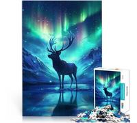 puzzle 1000 pezzi per adulti maestosi cervi Aiuta il cervello ad allenare i giocattoli che creano dipendenza per coltivare la pazienza Opera d'arte 38x26cm