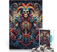 puzzle 1000 pezzi per adulti Mandala del giullare malevolo~ Allena il tuo cervello e le tue mani con poster abbinato e foglio di quiz 38x26cm