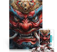 puzzle 1000 pezzi per adulti Maschera Oni giapponese Difficile da completare ma divertente e umoristico Regalo di compleanno, regali, arte murale 75x50cm