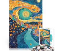 puzzle 1000 pezzi per adulti Mattina Notte Stile Klimt Giocattolo educativo intellettuale decomprimente è ideale come regalo per tutta la famiglia 52x38cm